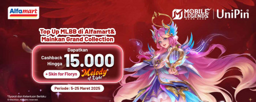Top Up MLBB Bayar di Alfamart dan Mainkan Grand Collection, dapatkan Bonus hingga 15.000 UniPin Credits dan Skin for Floryn!